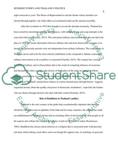 Buddhist Ethics and Thailands Politics