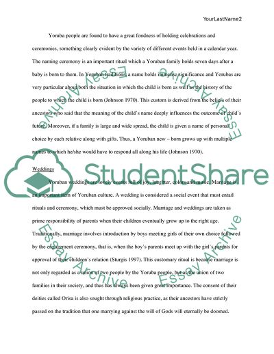 Origin of the Yoruba Culture