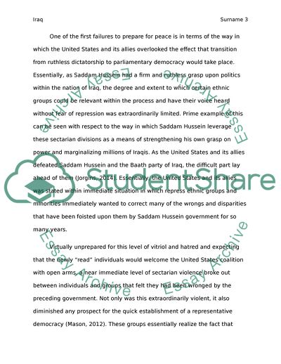 How Peace Led to Civil War in Iraq