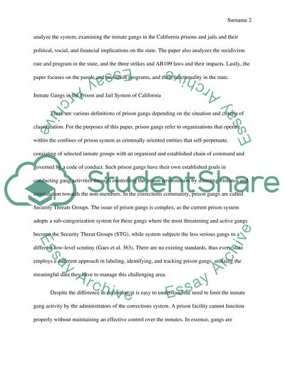 The Prison System and County Jails of California in Crisis