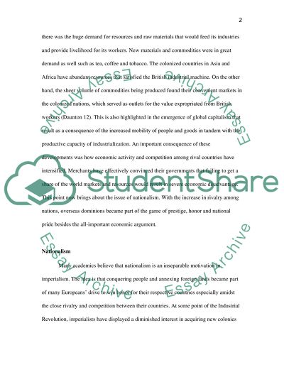 The Role of Industrialization and Nationalism in European Imperialism