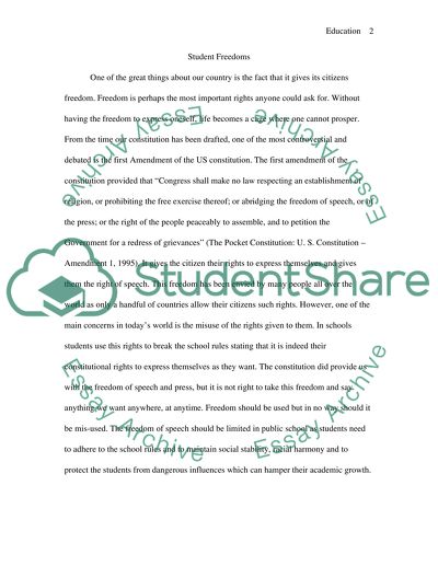 Principles of Freedom in Education