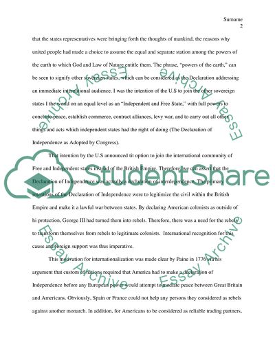 Declaration Of Independence