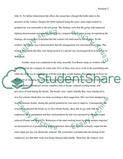 Description of the Hawthorne Studies and What Were the Results