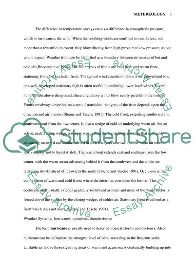 Formation of Clouds and Their Causes