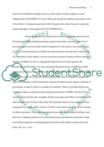 Terrorism and Policy