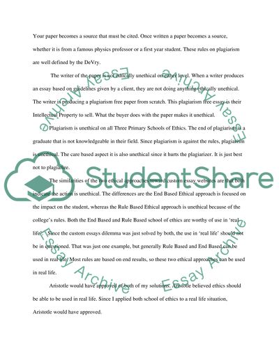 Ethical Dilemma of Plagiarism