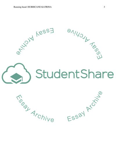 Overview of Hurricane Katrina