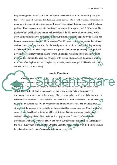 Crimea Crisis and Tax Reform in the USA