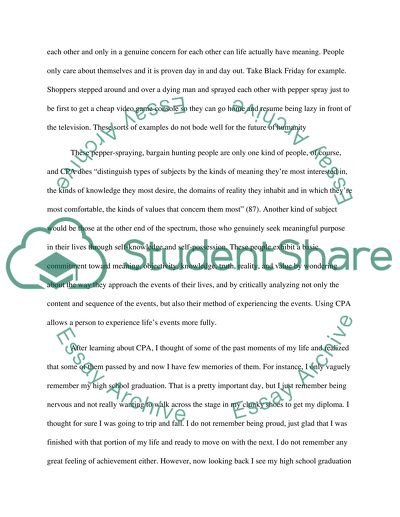 Conscious Performance Analysis or CPA