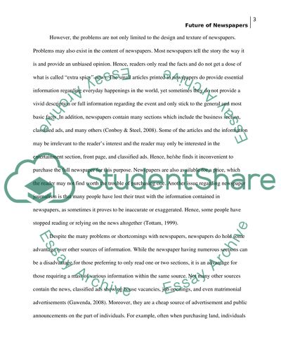 Do Newspapers Have a Future