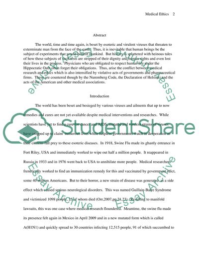 The Conflict Between Medical Research and Medical Ethics