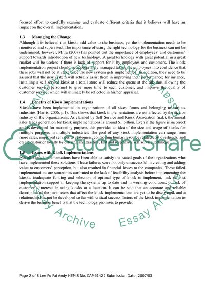 Kiosk Technology paper