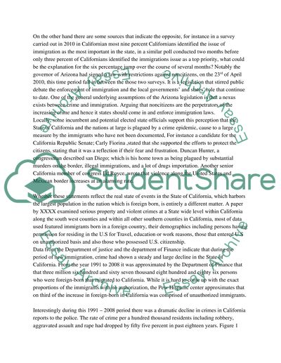 Increased Immigration Rates Result in More Crimes