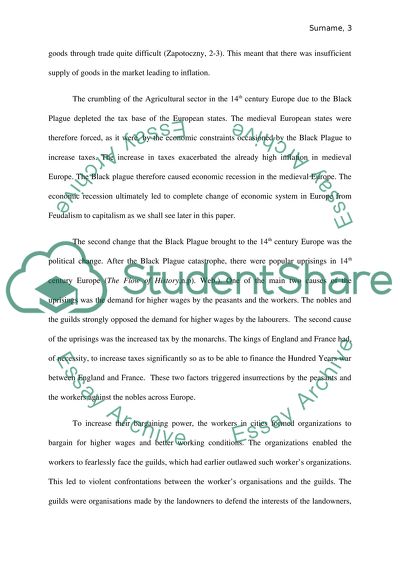 How the Black Plague Changed Europe