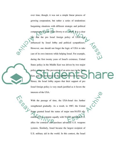 Current Controversy in American Politics about the USA and Israel