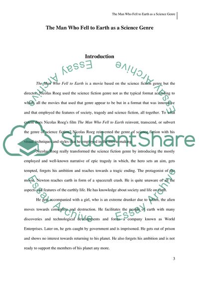 The Man Who Fell to Earth as a Science Genre by Nicolas Roeg