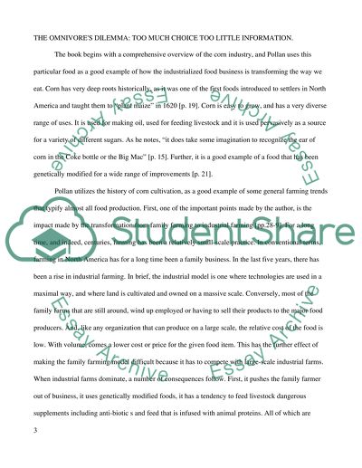 The Omnivores delimma: Too much choice too little information