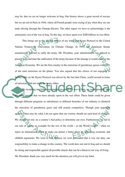 War in Iraq and the Kyoto Protocol