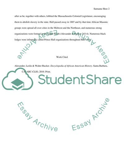 Prince Hall: Activist and Abolitionist