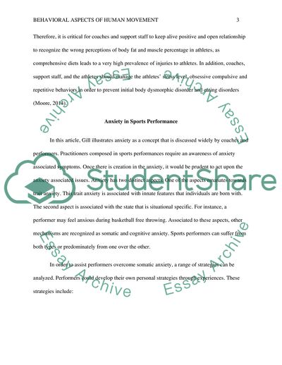 The Ideal Shape of the Body and Physical Self-Worth