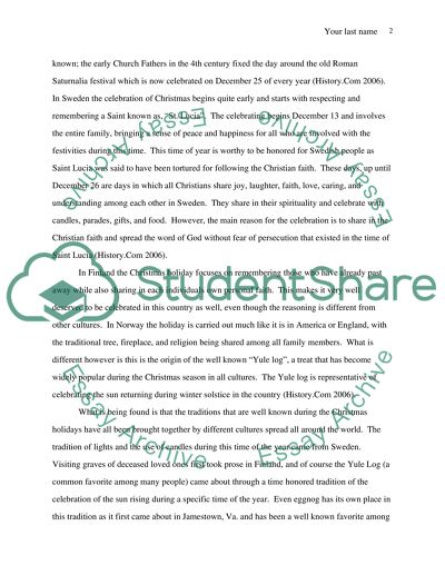 Ethnic and Cultural Holidays