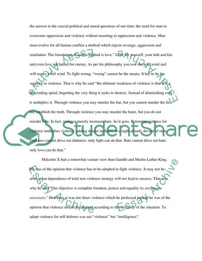 Philosophy of Gandhi and Martin Luther King