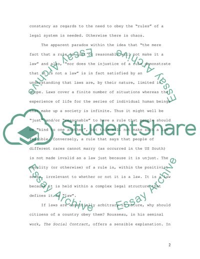 Positivist Claims for Validity of Legal Rules