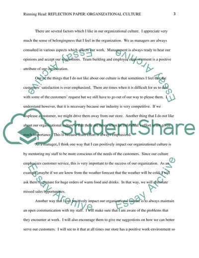 Reflection paper