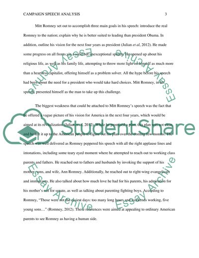 Campaign Speech analysis