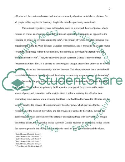 Restorative justice canada