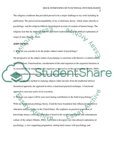 Mock Interviews with Functional Psychologists