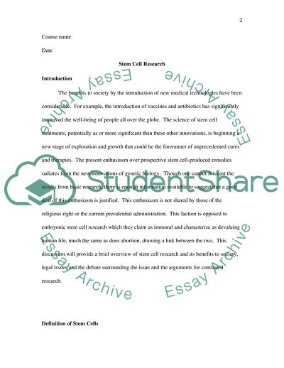 The Introduction of New Stem Cell Researches