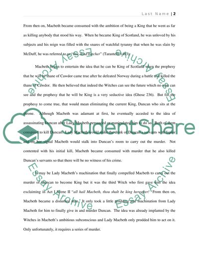 The Witches Influence on Macbeth