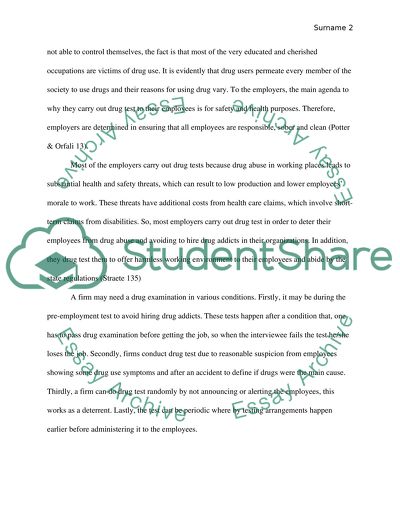 Drug testing for employers