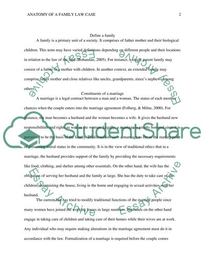 Anatomy of a Family Law Case