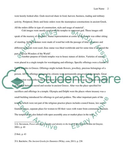 Why did the Greeks build temples