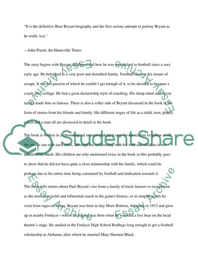 The Life of Paul Bear Bryant