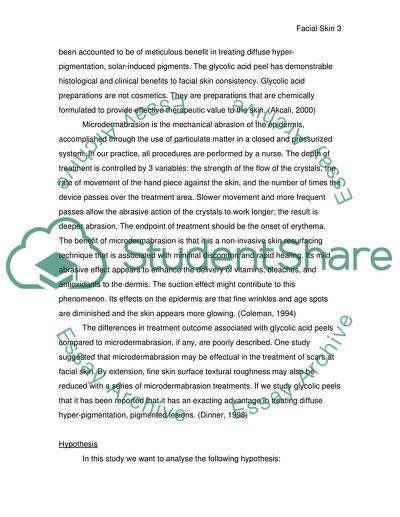 Glycolic Acid Peels Compared to Microdermabrasion for Facial Skin Rejuvenation