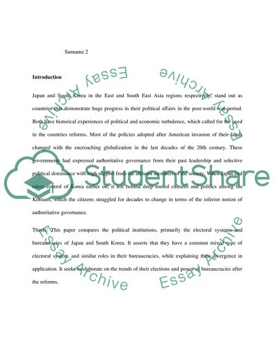 Differences And Similarities In Politics Of Japan and South Korea