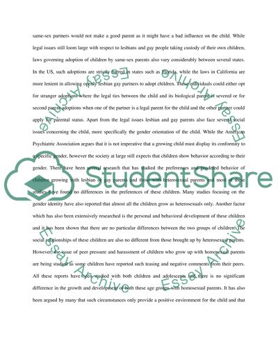 A journal Article Review of Children of Lesbian and Gay parents