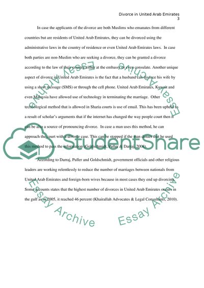 Divorce in united arab emirates