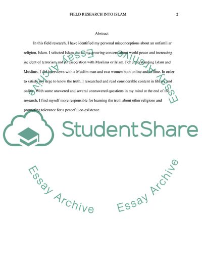 Islam as Unfamiliar Religious Tradition