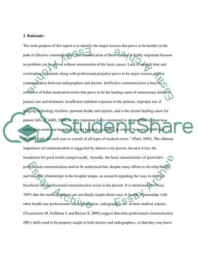 The Ways In Which Communication Fails In Accident And Emergency Between Radiographers