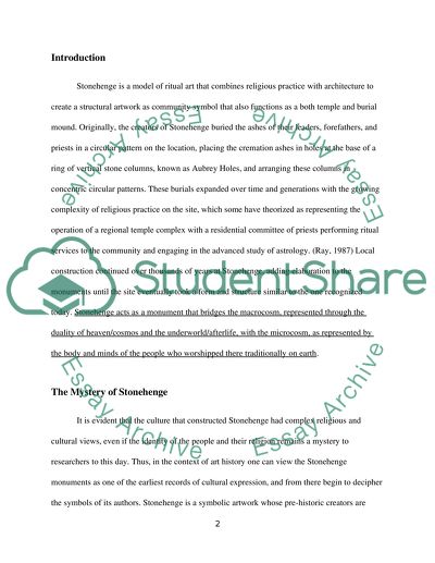 Stonehenge: Neolithic Ritual Art in Astrological Alignment Time, Nature & Being