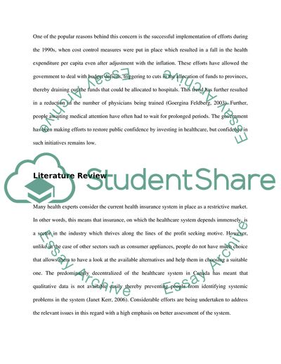 Problems in the Canadian Healthcare System