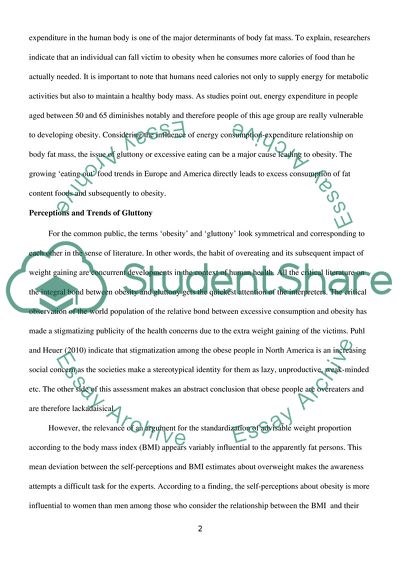 Obesity as a Sin of Gluttony