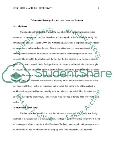 Ashley Nicole Smith Murder Case Investigation