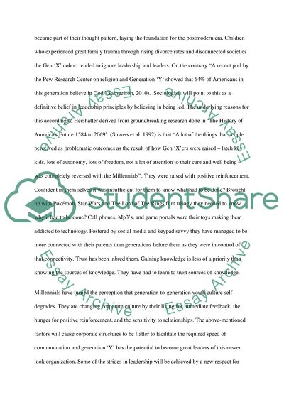 Generation Y and leadership