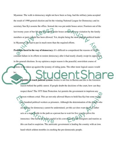 Aung San Suu Kyis Struggle for Democracy in Myanmar